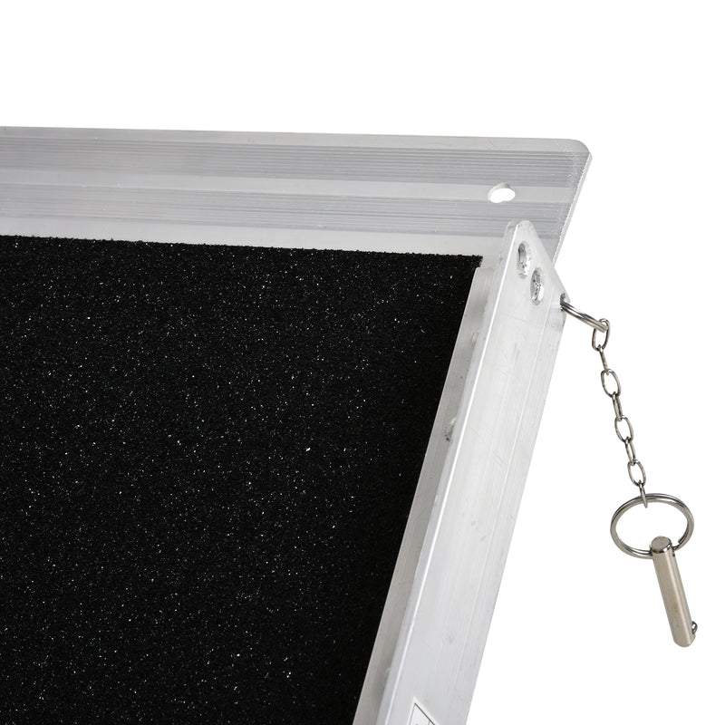 Rampa per Sedia a Rotelle Pieghevole Antiscivolo in Alluminio 61x72 cm 