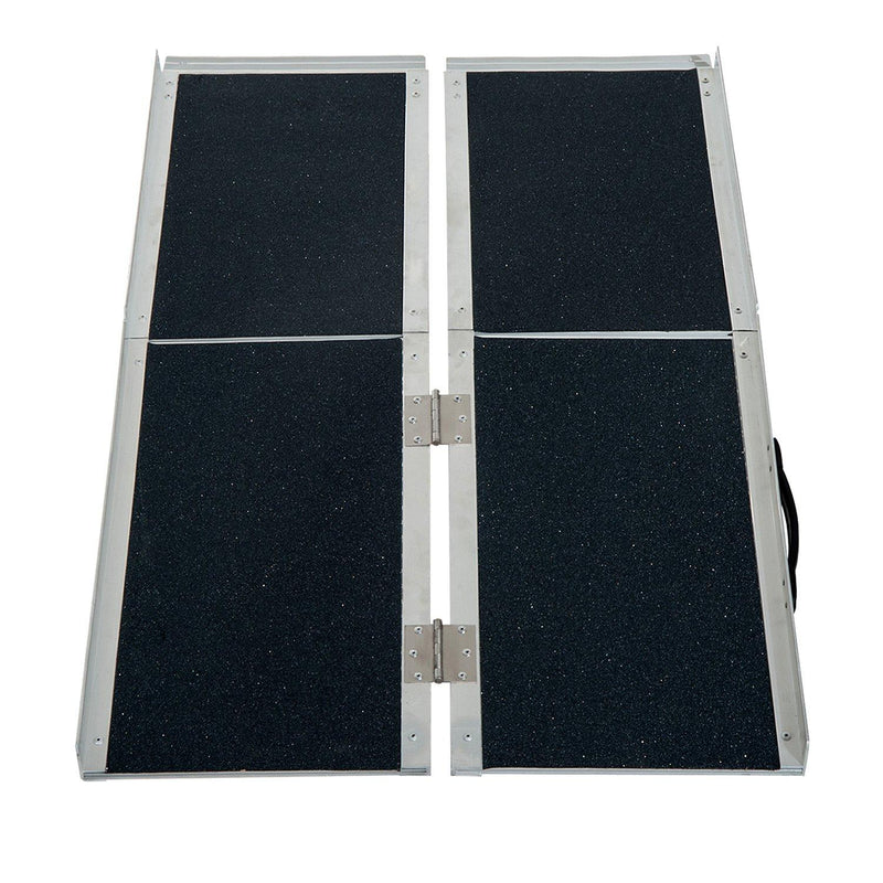 Rampa per Sedia a Rotelle Pieghevole in Alluminio Antiscivolo 183x72 cm 
