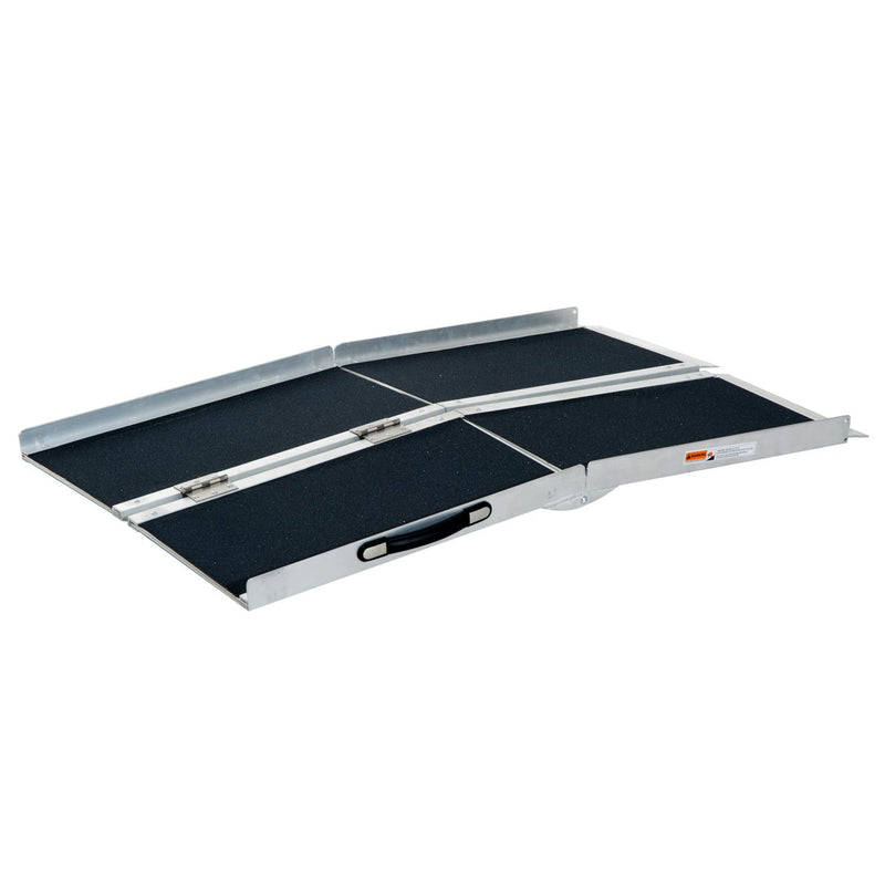Rampa per Sedia a Rotelle Pieghevole in Alluminio Antiscivolo 183x72 cm 