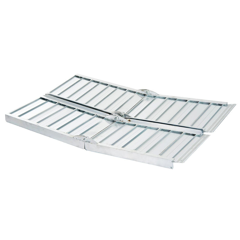 Rampa per Sedia a Rotelle Pieghevole in Alluminio Antiscivolo 183x72 cm 