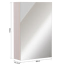 Specchio Armadietto da Bagno Pensile 3 Ripiani Interni in Legno Rovere 40x60x13,5 cm 
