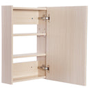 Specchio Armadietto da Bagno Pensile 3 Ripiani Interni in Legno Rovere 40x60x13,5 cm 