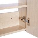 Specchio Armadietto da Bagno Pensile 3 Ripiani Interni in Legno Rovere 40x60x13,5 cm 