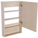 Specchio Armadietto da Bagno Pensile Ripiano in Legno 50x80x13,5 cm 