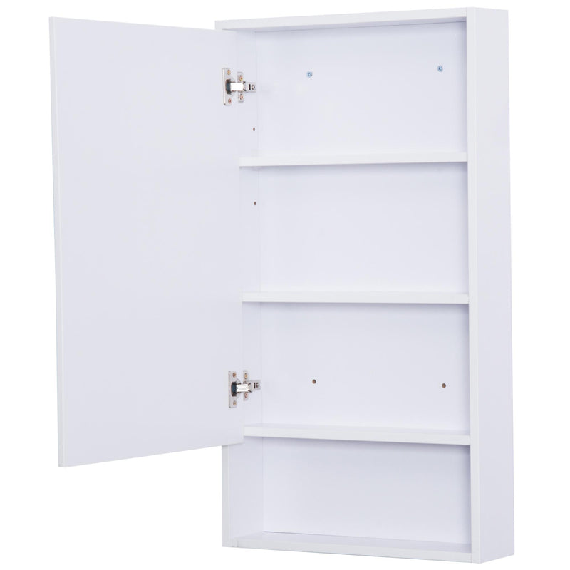 Specchio Armadietto da Bagno Pensile Bianco 50x90x12 cm 