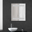 Specchio Armadietto da Bagno Pensile Illuminato con Luci LED 50x60x15 cm 