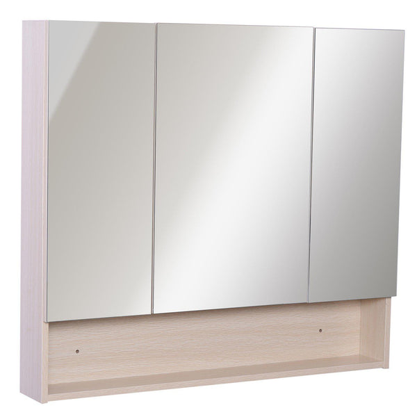 Miroir Meuble Salle de Bain 3 Portes Bois 90x13,5x80 cm online