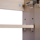 Specchio Armadietto da Bagno Pensile 3 Ante in Legno 90x13.5x80 cm 