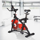 Spin Bike Indoor Allenamento Aerobico con Display a LED Nero e Rosso 