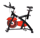 Spin Bike Indoor Allenamento Aerobico con Display a LED Nero e Rosso 
