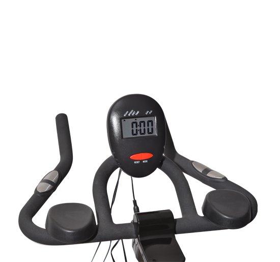 Spin Bike Indoor Allenamento Aerobico con Display a LED Nero e Rosso 