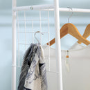 Stender Appendiabiti con 2 Cassetti in Metallo Bianco e Beige 99x47x185 cm 