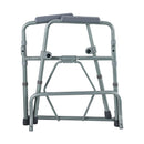 Sedia WC Altezza Regolabile in Tubi di Ferro Grigio 53.3x56.5x60-74.5 cm 