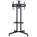 Supporto Tv da Terra Altezza Regolabile con Ruote Nero 90x64x175 cm 