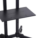 Supporto Tv da Terra Altezza Regolabile con Ruote Nero 90x64x175 cm 