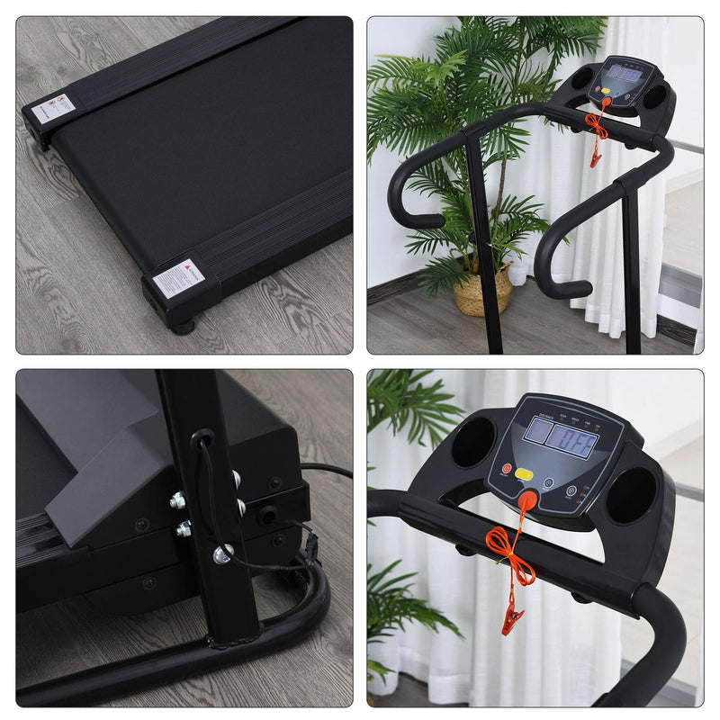 Tapis Roulant Elettrico Pieghevole con Schermo LCD 500W 