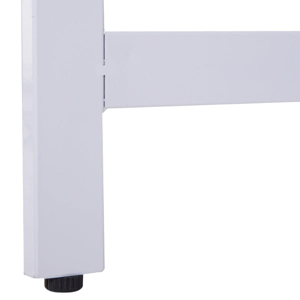 sconto Table Pliante Gain de Place en Bois et Acier Blanc et Chêne 169,5x62,5x75 cm