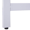 Tavolo Pieghevole Salvaspazio in Legno e Acciaio Bianco e Rovere 169.5x62.5x75 cm 