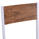 Set da Pranzo con Tavolo Estensibile 4 Sedie in Legno e Acciaio Noce e Bianco 