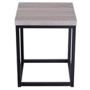 Set da Pranzo Tavolo e 4 Sgabelli in Legno e Acciaio 