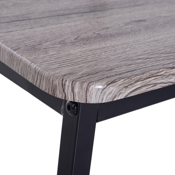 online Ensemble de salle à manger table et 4 chaises en acier et bois gris