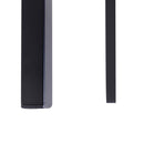 Set da Pranzo Tavolo e 4 Sedie Imbottite in Pelle Acciaio e Legno Industrial 