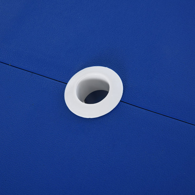 Set Campeggio Tavolino Pieghevole 4 Sedie in Alluminio e Plastica Azzurro 