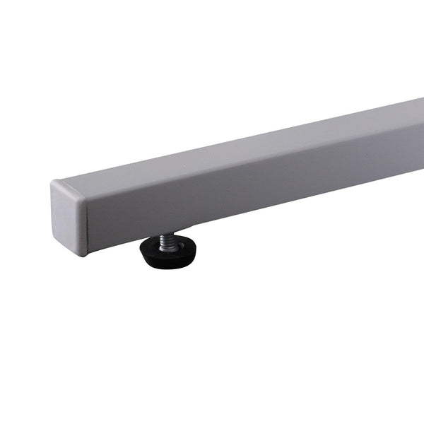 prezzo Table d'Appoint pour Lit Canapé Fauteuil avec Plateau en Verre Trempé et 4 Pieds en Métal Blanc 40x30x45 cm