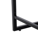 Tavolino Basso in Legno e Metallo Design Industrial 106x61x47.5 cm 