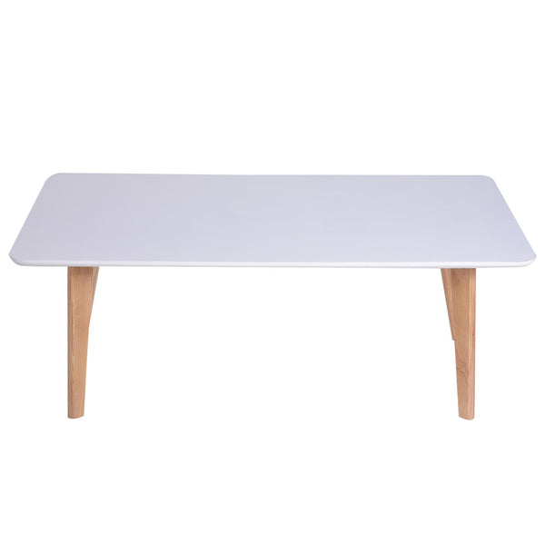 Table Basse Style Nordique en Bois Blanc 120x70x45 cm acquista