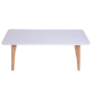 Tavolino Stile Nordico in Legno Bianco 120x70x45 cm 