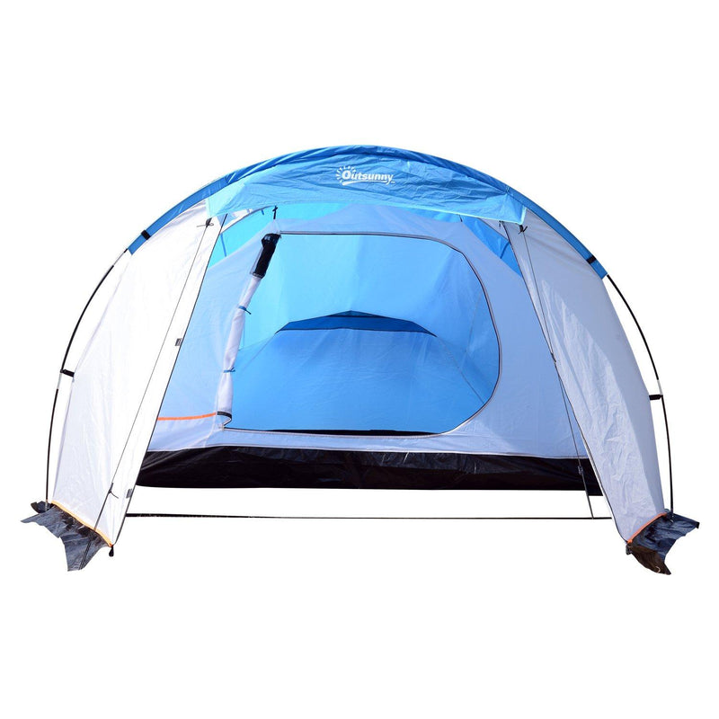 Tenda da Campeggio Impermeabile per 4 Persone 375x240x150 cm 