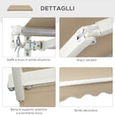 Tenda da Sole Avvolgibile Parasole a Parete Manuale Impermeabile Beige 2.5x2m 