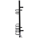 Scaldasalviette Elettrico 200W da Parete Nero 50x18x80 cm 