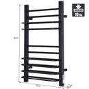 Scaldasalviette Elettrico 200W da Parete Nero 50x18x80 cm 