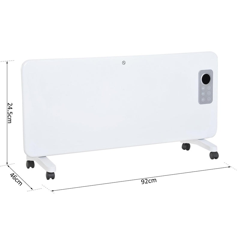 Termoconvettore Elettrico da Parete o Free Standing 2000W Bianco 