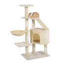 Albero Tiragraffi con Piattaforme Beige 55x40x125 cm 