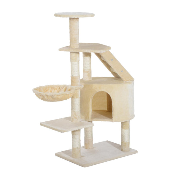 Arbre à chat avec plateformes beiges 55x40x125 cm sconto