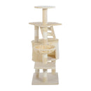 Albero Tiragraffi con Piattaforme Beige 55x40x125 cm 