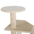 Albero Tiragraffi con Piattaforme Beige 55x40x125 cm 