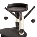 Albero Tiragraffi per Gatti a 3 Livelli con Piattaforme Scale Crema marrone 48x48x121 cm 