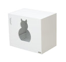 Lettiera per Gatti in MDF Bianco 63x53.5x41 cm 