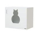 Lettiera per Gatti in MDF Bianco 63x53.5x41 cm 