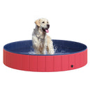 Piscina per Animali Domestici in Plastica Bordo Stabile Ø160x30 cm Rossa 