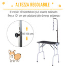 Tavolo da Toelettatura e Tosatura per Cani e Gatti Carico 30kg 81x48.5x80 cm 
