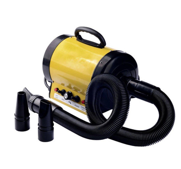 Sèche-cheveux pour animaux de compagnie 2400W Vitesse et température réglables Jaune acquista