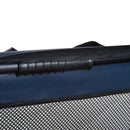 Trasportino Pieghevole per Cani e Gatti Blu nero 60x42x42 cm 