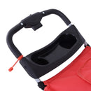 Passeggino per Cani Pieghevole Rosso 77x47x101 cm 