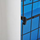 Gabbia Pieghevole per Animali Domestici in Plastica e Acciaio Blu 68x46x53 cm 