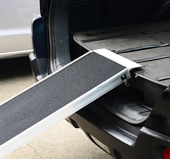 Rampa Auto per Cani Pieghevole in Lega d'Alluminio 183x38x5 cm 
